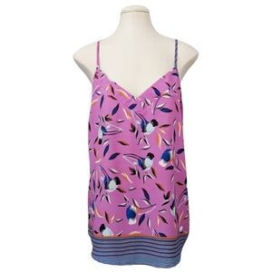 EVEREVE Allison Joy Ona Multicolor printed camisole blouse top flowy tank Large